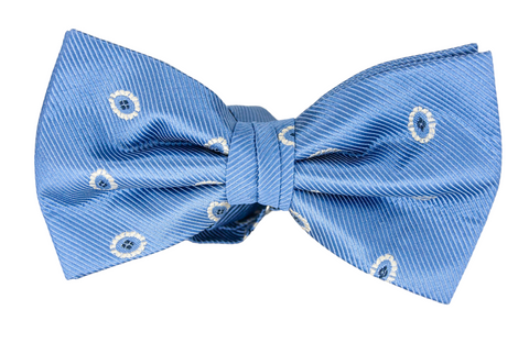 Blue silk Bow Tie adult + child size